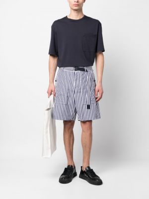 Gestreifte shorts aus baumwoll mit print Sacai