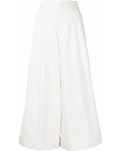 Pantalones culotte de cintura alta bootcut Comme Des Garçons Pre-owned blanco