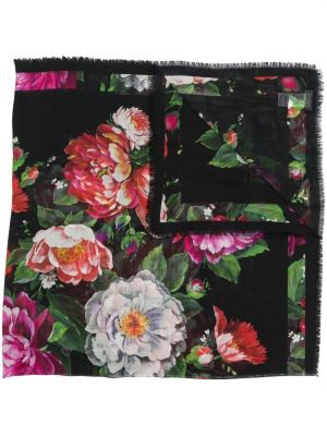 Trykt floral skjerf Dolce & Gabbana svart