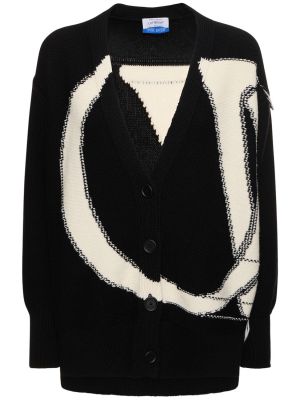 Cardigan di lana Off-white nero