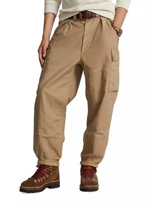 Хлопковые брюки карго Polo Ralph Lauren хаки