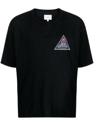 Kokvilnas t-krekls ar apdruku Rhude melns