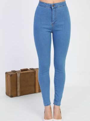 Kalhoty skinny fit Bi̇keli̇fe modré