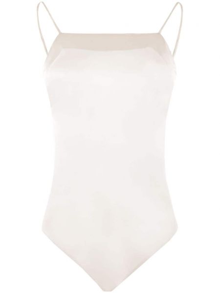 Body en soie sans manches Max Mara blanc