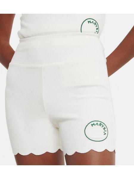 Pantalones cortos deportivos de punto Marysia blanco