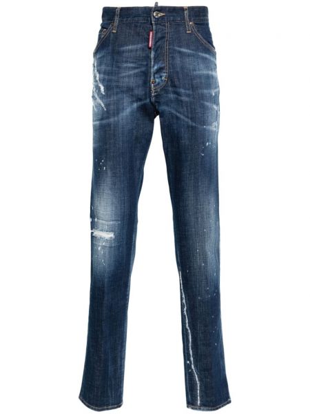 Jean fuselé Dsquared2 bleu