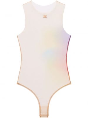 Tüll body Courreges gold