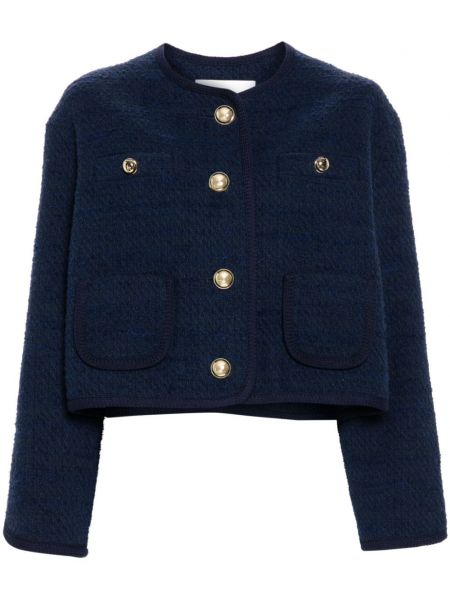 Tweed hosszú kabát Ba&sh kék