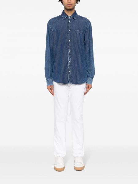 Bavlněná džínová košile Dondup modrá
