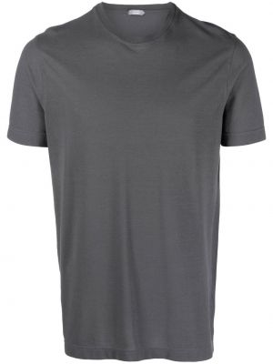 T-shirt col rond Zanone gris