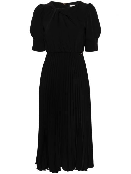 Krepové plisované midi šaty Nissa černé