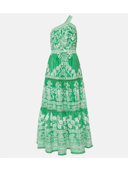 Pamučna maksi haljina Farm Rio zelena