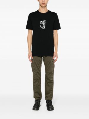 T-shirt en coton à imprimé C.p. Company noir