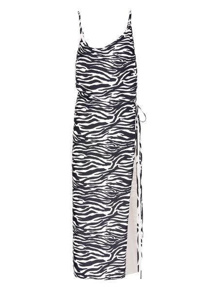 Mini-abito con stampa zebrato The Attico nero