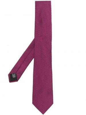 Hedvábná kravata Lanvin růžová