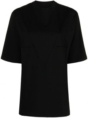 Majica z okroglim izrezom Thom Krom črna
