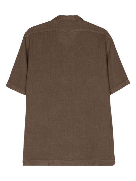 Lininė marškiniai Massimo Alba ruda