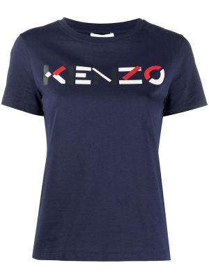 Tričko s potlačou Kenzo modrá