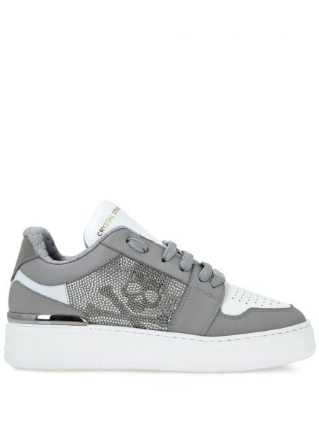 Kristaller deri sneaker Philipp Plein gri