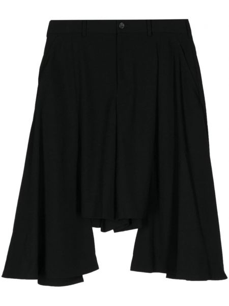 Drapiruotos vilnonės bermuda šortai Comme Des Garçons Homme Plus juoda
