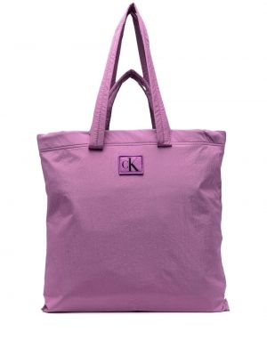 Nakupovalna torba Calvin Klein Jeans vijolična