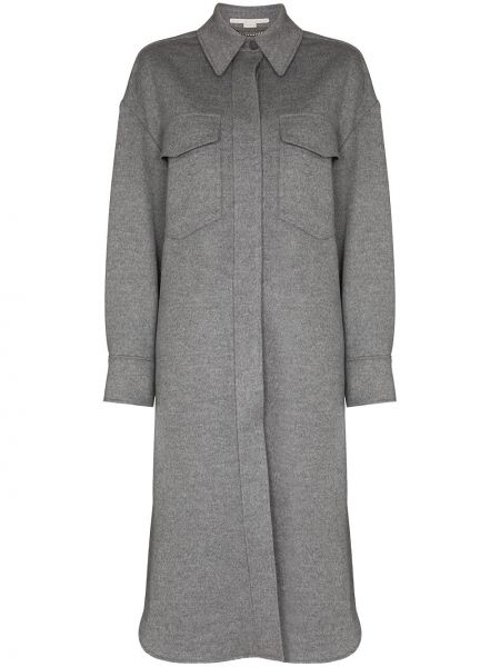 Abrigo de lana Stella Mccartney gris
