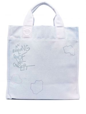 Pamučna shopper torbica s printom Objects Iv Life ljubičasta