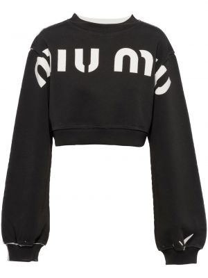 Sweatshirt mit print Miu Miu schwarz
