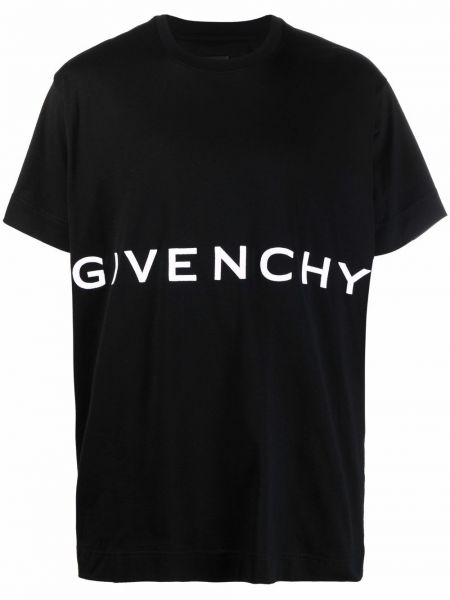 Camiseta con bordado oversized Givenchy negro