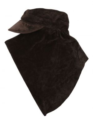 Șapcă din piele de căprioară Saint Laurent Pre-owned maro