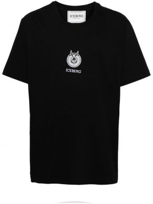 T-krekls ar apdruku Iceberg melns