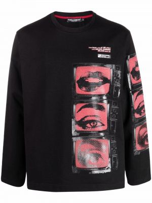 Trykt sweatshirt Dolce & Gabbana svart