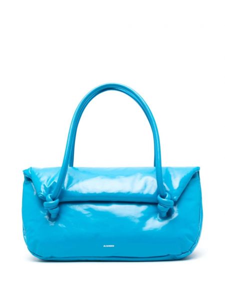 Δερμάτινη τσάντα ώμου Jil Sander μπλε