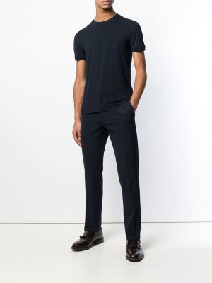 Siuvinėtas marškinėliai Giorgio Armani mėlyna