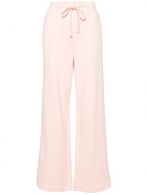 Voľné teplákové nohavice s výšivkou Twinset ružová
