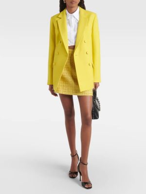 Mini suknja od tvida Valentino žuta