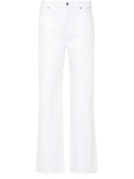 Kõrge vöökohaga sirged teksapüksid 7 For All Mankind valge