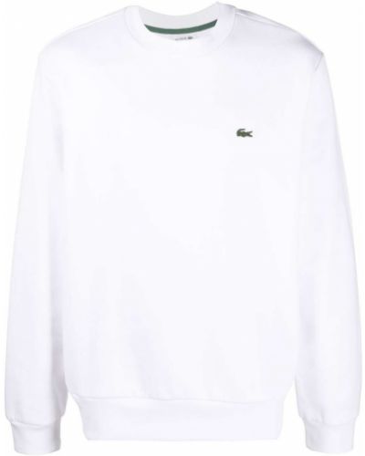 Brodert lang genser Lacoste hvit