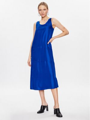 Koktejl obleka Calvin Klein modra