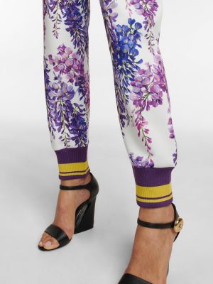 Pantaloni sport cu model floral Dolce&gabbana