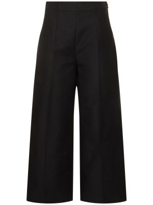 Pantalon taille haute en coton Marni noir