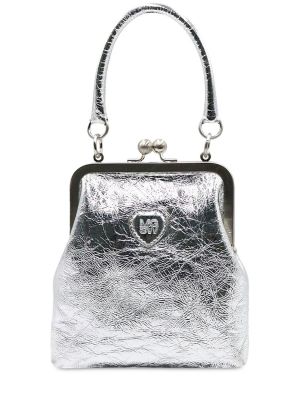Bőr táska Marge Sherwood ezüstszínű