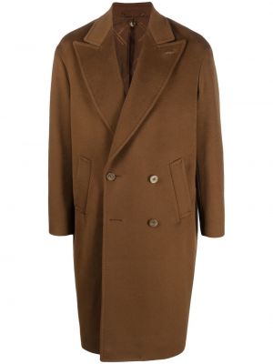 Vlnený kabát Maurizio Miri hnedá