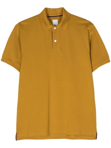 Памучна поло тениска Paul Smith жълто
