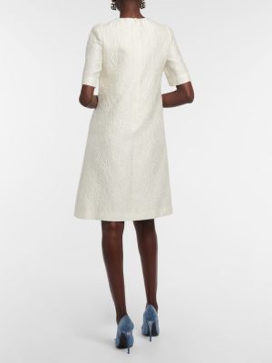 Bavlněné hedvábné šaty Dolce&gabbana bílé