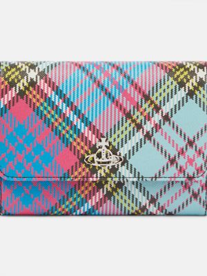 Usnjena denarnica s karirastim vzorcem iz umetnega usnja Vivienne Westwood