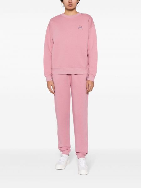 Sportovní kalhoty Maison Kitsuné růžové