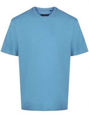 Памучна тениска с принт Y-3 синьо