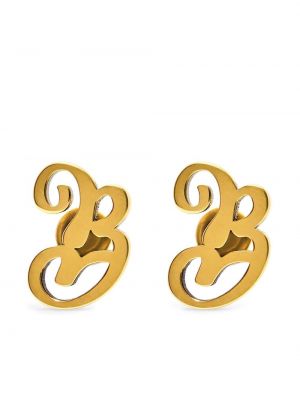Boucles d'oreilles à boucle Balenciaga doré