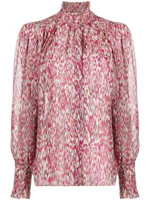 Abstrakt trykk trykt bluse Isabel Marant étoile rosa